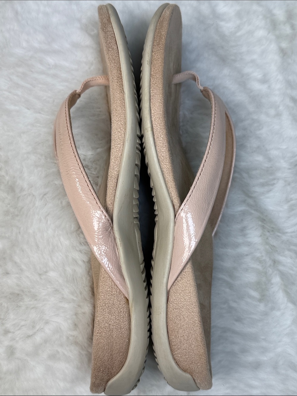 Vionic Dillon Toe‎ Post Sandals US 8.5 EU 40 Patent Leather Blush Pink Flip Flop - Picture 7 of 14